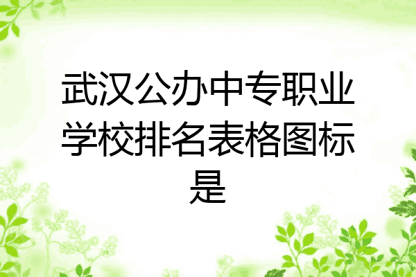 武汉公办中专职业学校排名表格图标是