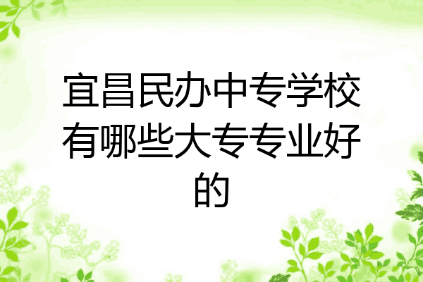宜昌民办中专学校有哪些大专专业好的