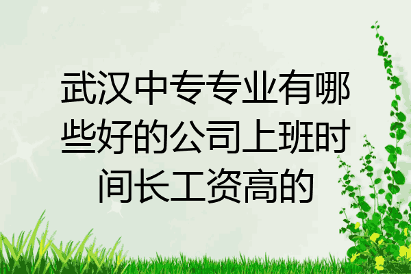 武汉中专专业有哪些好的公司上班时间长工资高的