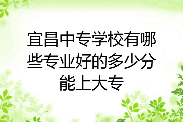 宜昌中专学校有哪些专业好的多少分能上大专