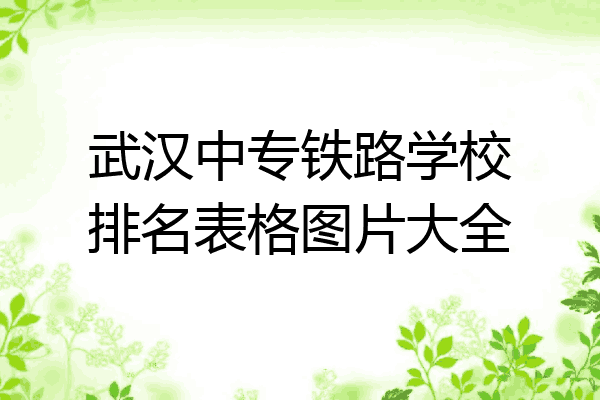 武汉中专铁路学校排名表格图片大全