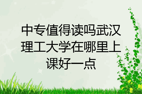 中专值得读吗武汉理工大学在哪里上课好一点