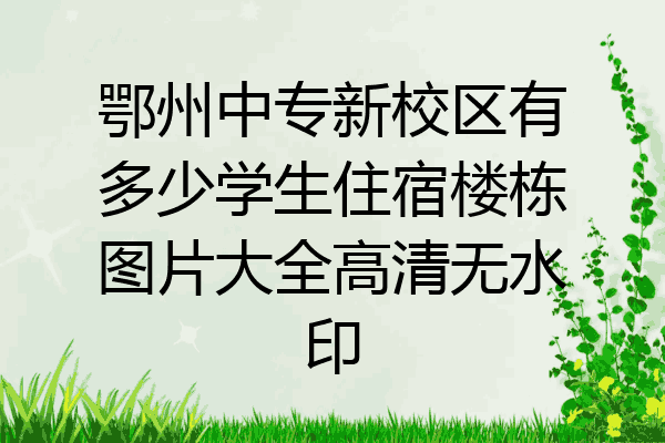 鄂州中专新校区有多少学生住宿楼栋图片大全高清无水印