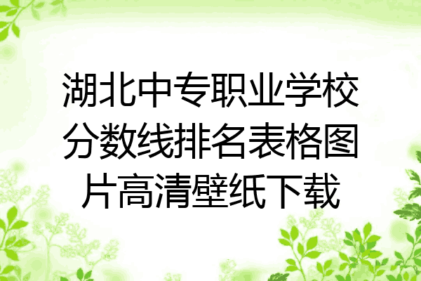 湖北中专职业学校分数线排名表格图片高清壁纸下载