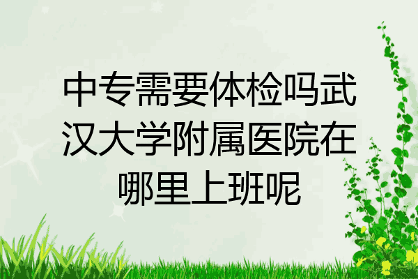 中专需要体检吗武汉大学附属医院在哪里上班呢