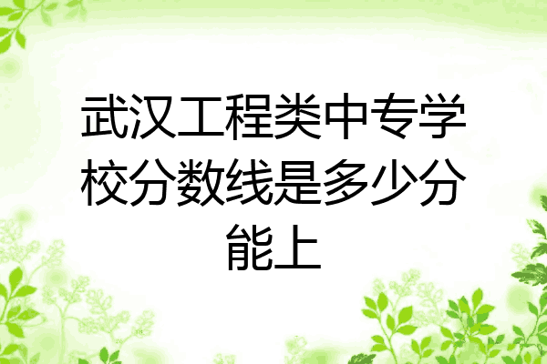 武汉工程类中专学校分数线是多少分能上