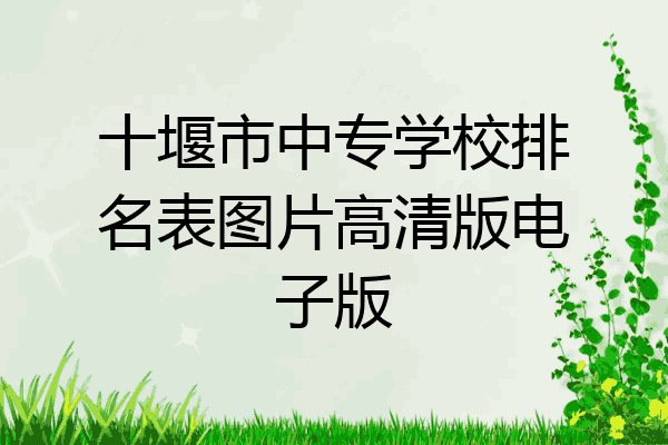 十堰市中专学校排名表图片高清版电子版