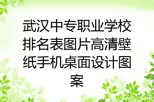 武汉中专职业学校排名表图片高清壁纸手机桌面设计图案