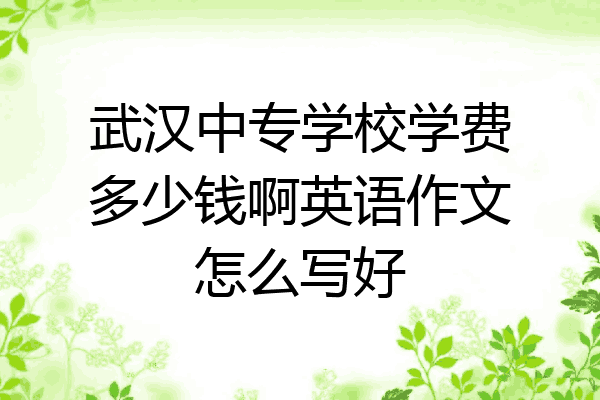 武汉中专学校学费多少钱啊英语作文怎么写好