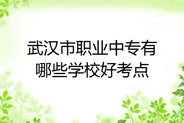 武汉市职业中专有哪些学校好考点