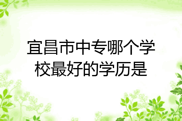 宜昌市中专哪个学校最好的学历是
