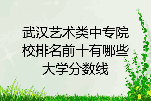 武汉艺术类中专院校排名前十有哪些大学分数线