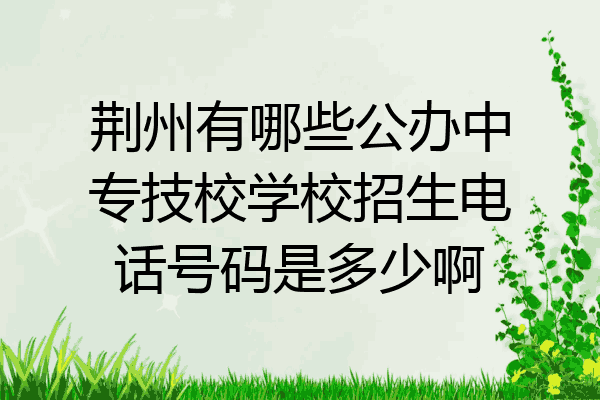 荆州有哪些公办中专技校学校招生电话号码是多少啊