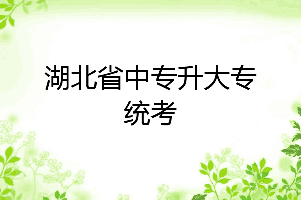 湖北省中专升大专统考