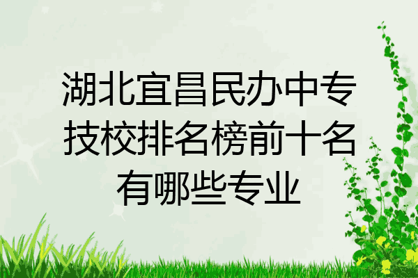 湖北宜昌民办中专技校排名榜前十名有哪些专业