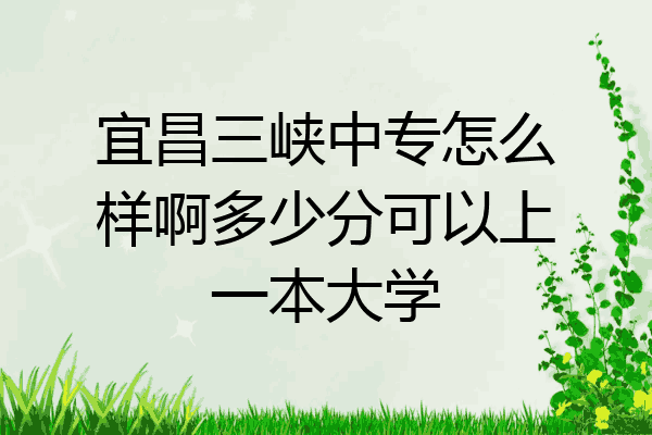 宜昌三峡中专怎么样啊多少分可以上一本大学