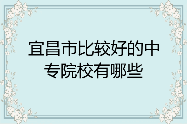 宜昌市比较好的中专院校有哪些