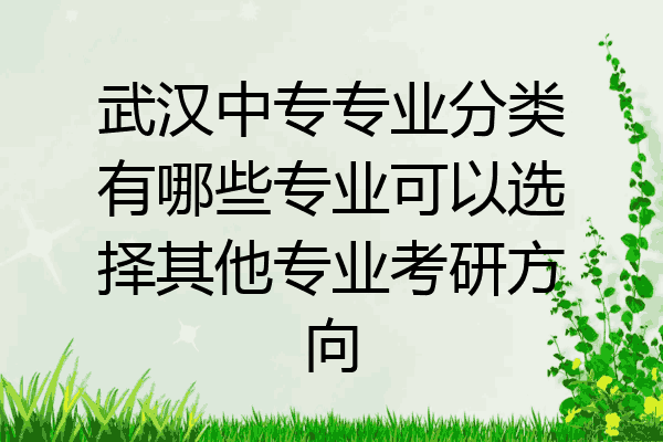 武汉中专专业分类有哪些专业可以选择其他专业考研方向