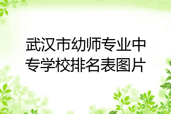 武汉市幼师专业中专学校排名表图片