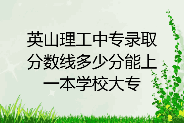 英山理工中专录取分数线多少分能上一本学校大专