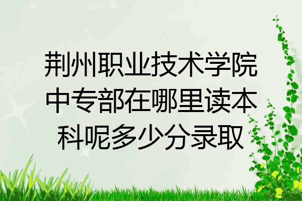 荆州职业技术学院中专部在哪里读本科呢多少分录取