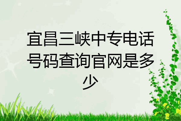 宜昌三峡中专电话号码查询官网是多少