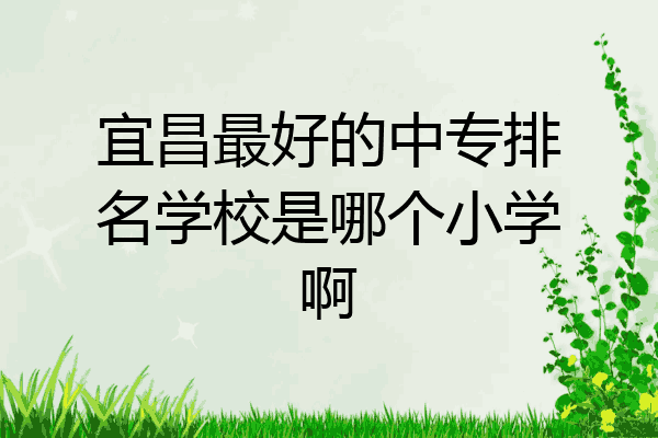 宜昌最好的中专排名学校是哪个小学啊