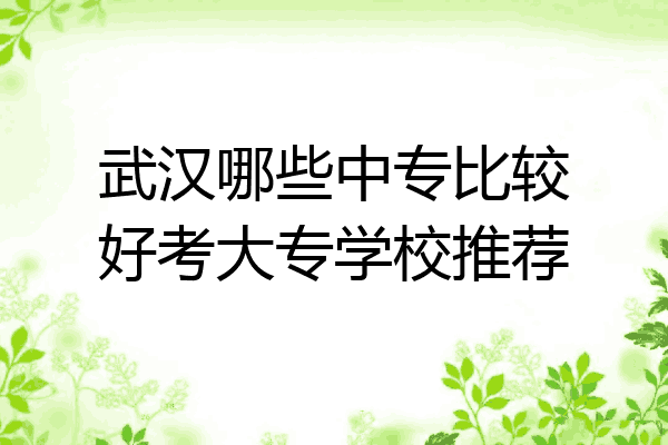 武汉哪些中专比较好考大专学校推荐