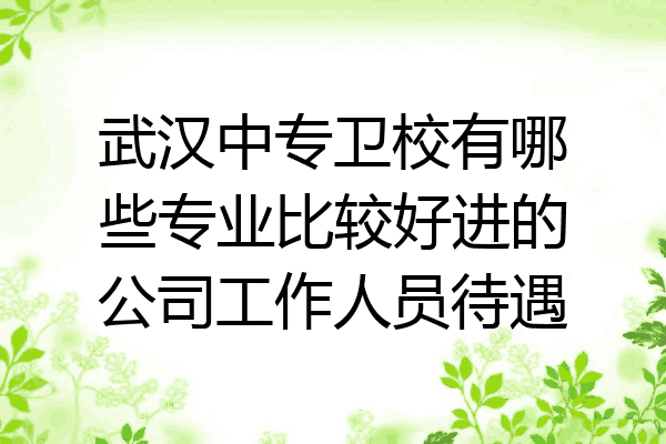 武汉中专卫校有哪些专业比较好进的公司工作人员待遇
