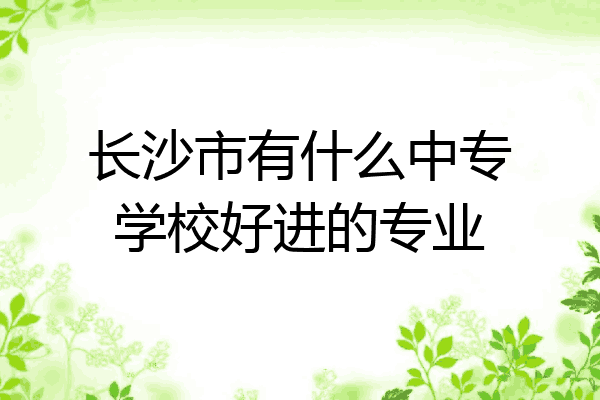长沙市有什么中专学校好进的专业