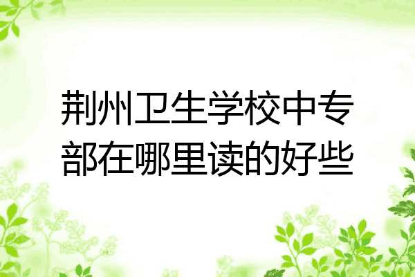 荆州卫生学校中专部在哪里读的好些