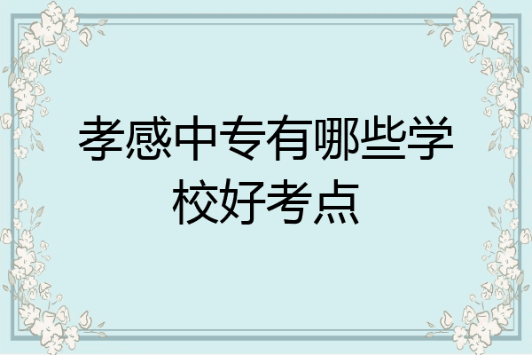 孝感中专有哪些学校好考点