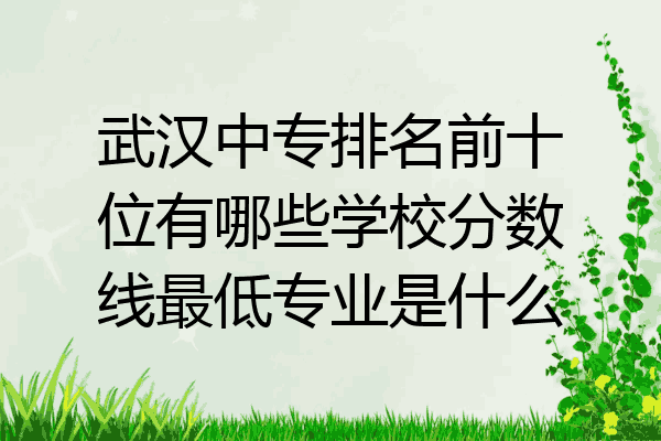 武汉中专排名前十位有哪些学校分数线最低专业是什么