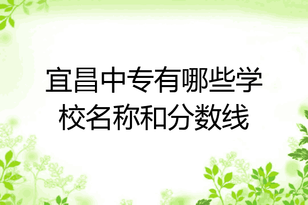 宜昌中专有哪些学校名称和分数线