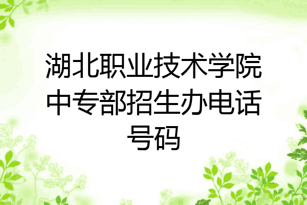 湖北职业技术学院中专部招生办电话号码