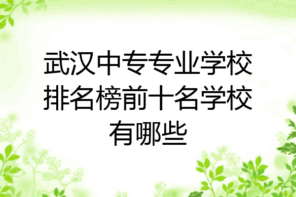 武汉中专专业学校排名榜前十名学校有哪些
