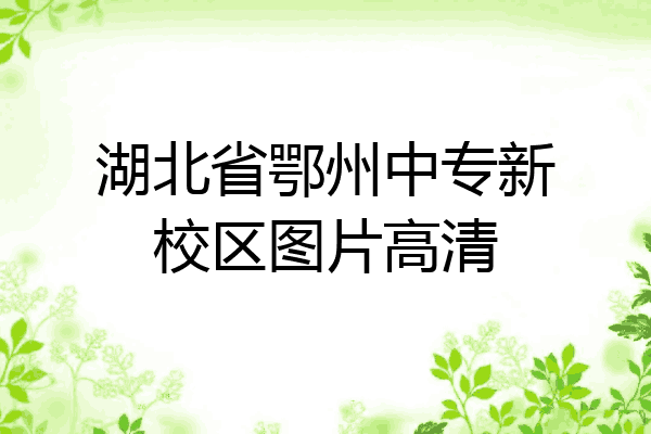 湖北省鄂州中专新校区图片高清