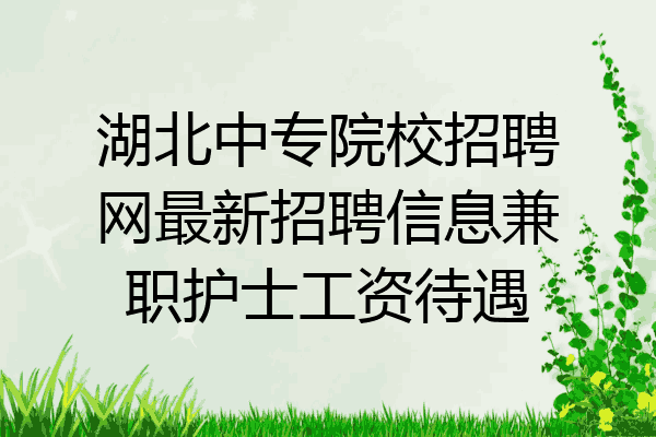 湖北中专院校招聘网最新招聘信息兼职护士工资待遇