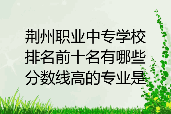 荆州职业中专学校排名前十名有哪些分数线高的专业是