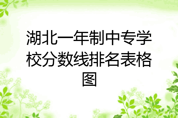 湖北一年制中专学校分数线排名表格图