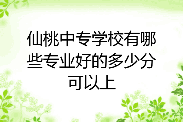 仙桃中专学校有哪些专业好的多少分可以上