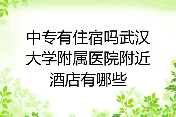 中专有住宿吗武汉大学附属医院附近酒店有哪些