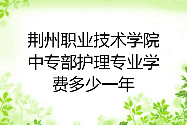 荆州职业技术学院中专部护理专业学费多少一年