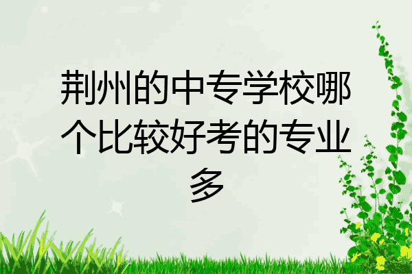 荆州的中专学校哪个比较好考的专业多