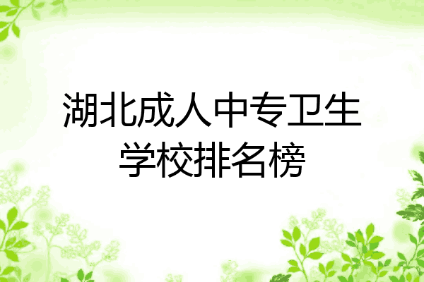 湖北成人中专卫生学校排名榜