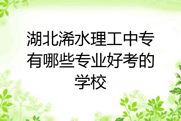 湖北浠水理工中专有哪些专业好考的学校