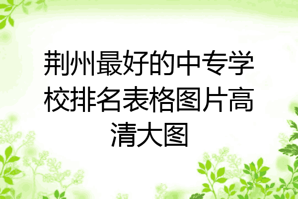荆州最好的中专学校排名表格图片高清大图