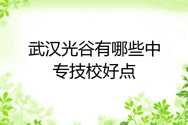 武汉光谷有哪些中专技校好点