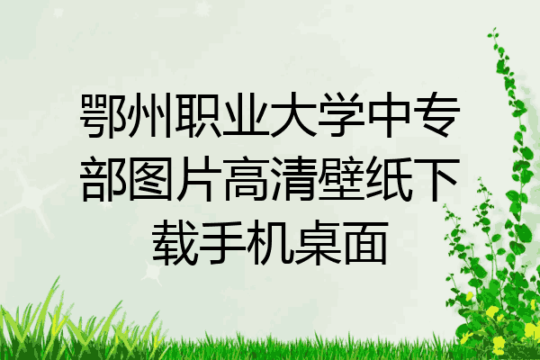 鄂州职业大学中专部图片高清壁纸下载手机桌面
