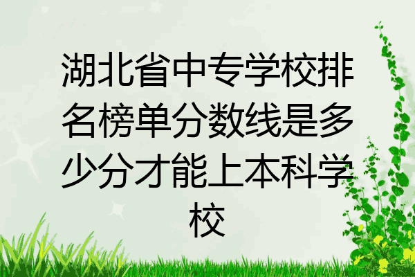 湖北省中专学校排名榜单分数线是多少分才能上本科学校